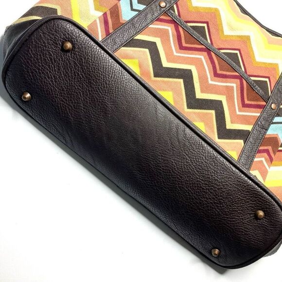 Missoni for Target 20th Anniversary Brown Chevron Large Shopping Tote Shoulder B - Picture 5 of 11